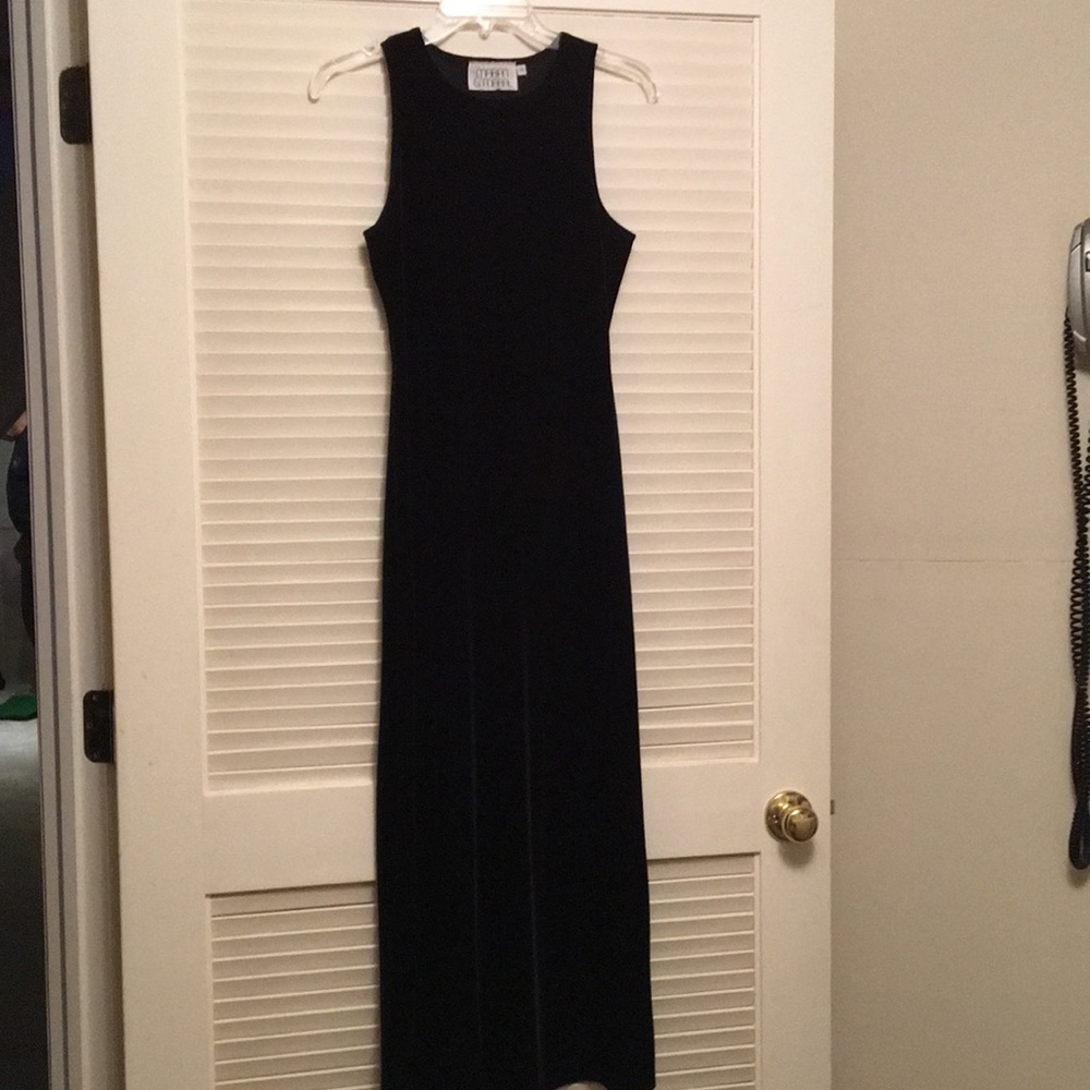 Velvet evening gown